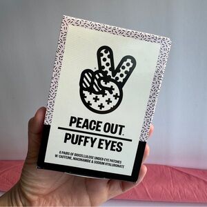 Peace Out Puffy Under Eyes Patches. 6ct Brand New!